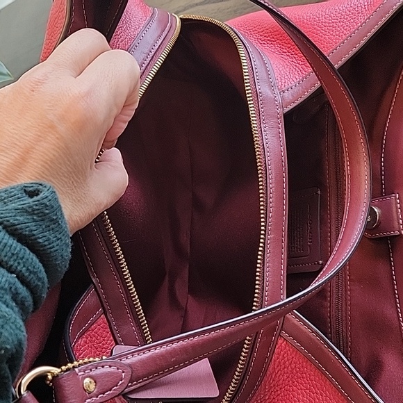 EUC Coach Kristy Red Apple Colorblock - Picture 11 of 16